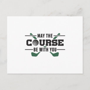Carte Postale Le parcours soit avec vous Golf Golfeur Cadeau drô