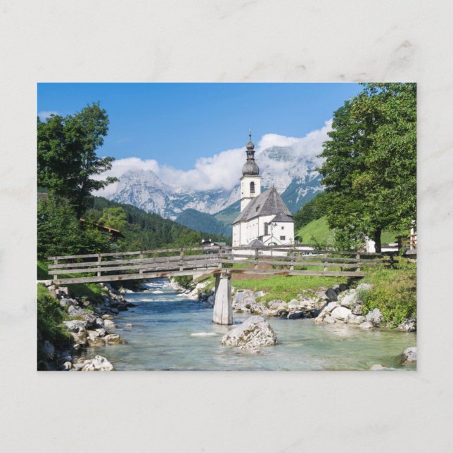 Carte Postale Le Parish church de Ramsau (Devant)