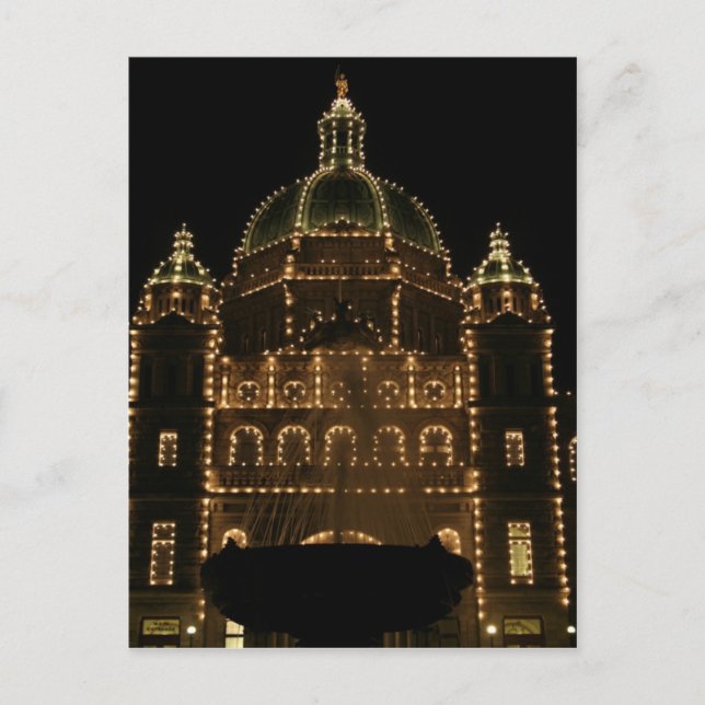 Carte Postale Le Parlement en soirée (Devant)