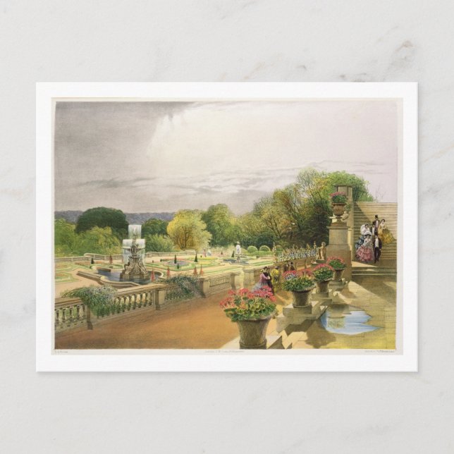 Carte Postale Le Parterre, Harewood House près de Leeds, pub. pa (Devant)