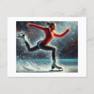 Carte Postale Le Patineur sur Glace,