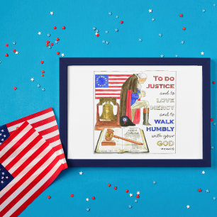 Carte Postale Le patriotique de la prière de Washington