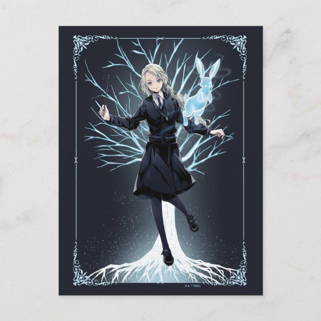 Carte Postale Le Patronus lapin d'Anime Luna Lovegood (Devant)