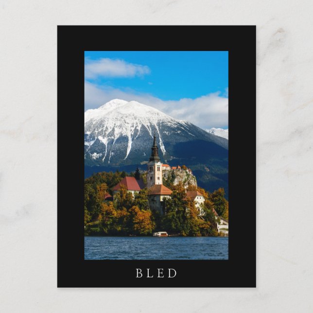 Carte Postale Le paysage du lac Léman en automne (Devant)