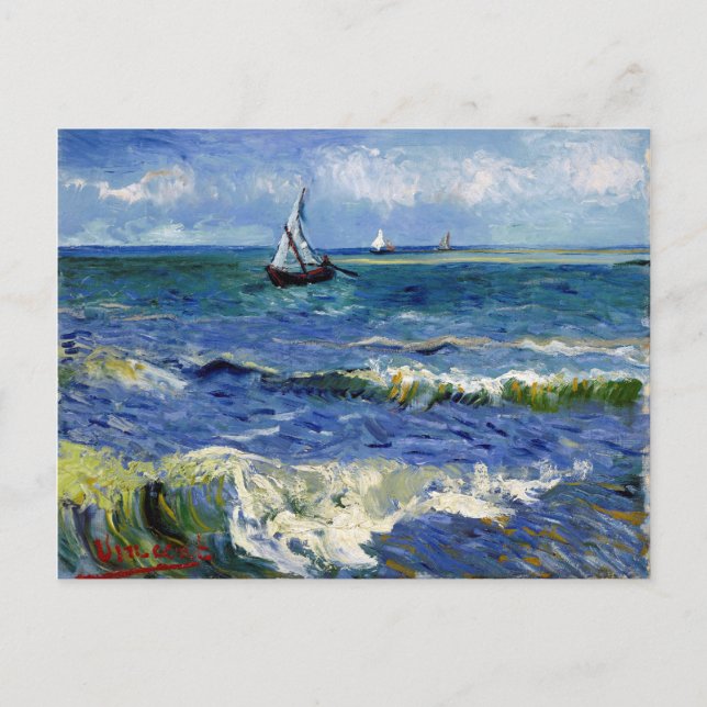 Carte Postale Le paysage marin de Gogh près des Saintes-Maries-d (Devant)