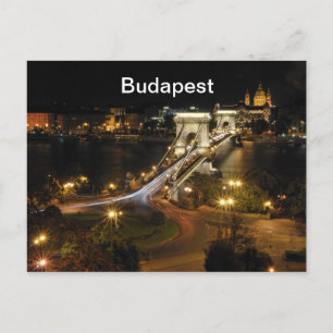 Carte Postale Le paysage nocturne de Budapest