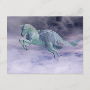 Carte Postale Le Pegasus à travers les nuages de tempête