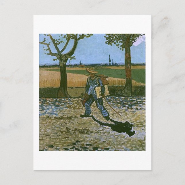 Carte Postale Le peintre sur son chemin de travail, Van Gogh Fin (Devant)