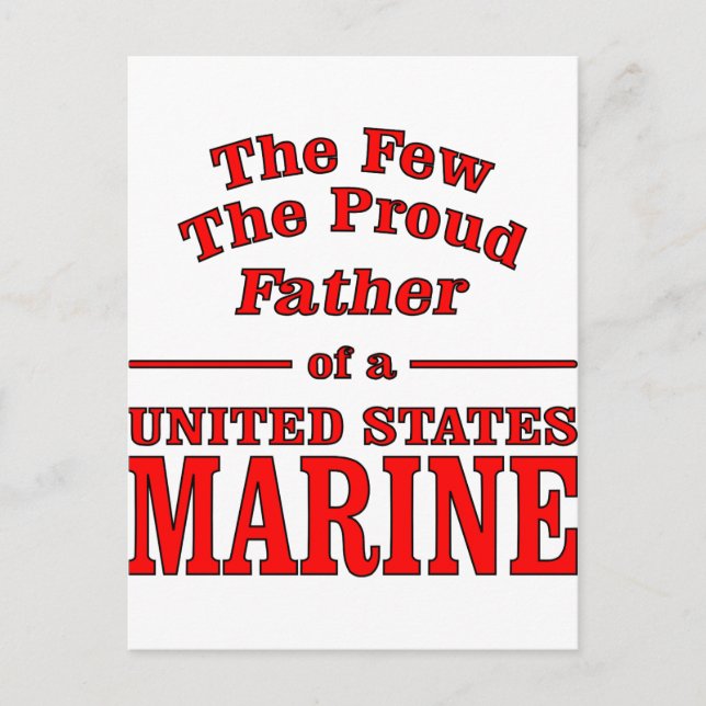 Carte Postale Le père fier d'un marine des États-Unis (Devant)