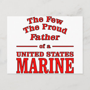Carte Postale Le Père fier d'un Marine des États-Unis