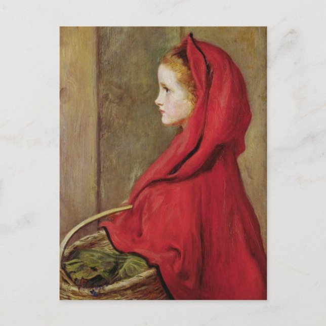 Carte Postale Le Petit Chaperon rouge par John Everett Millais (Devant)