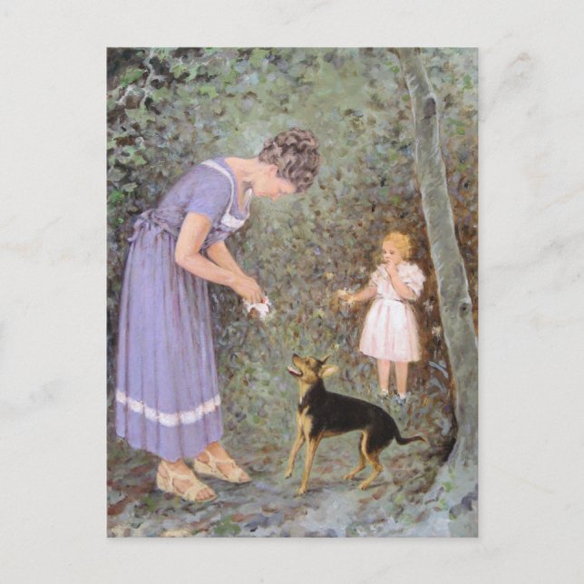 Carte Postale Le petit chien gourmand par Guido Marzulli, réalis (Devant)