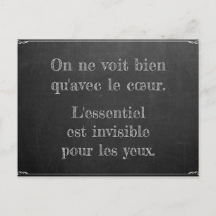 Carte Postale Le Petit Prince Zitat