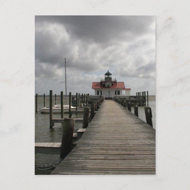 Carte Postale Le phare de Roanoke Marshes (Devant)