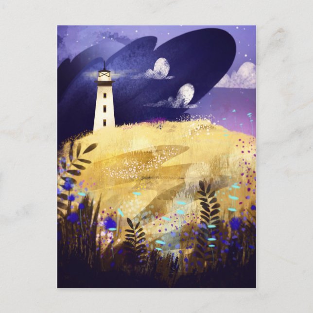 Carte Postale Le phare et le nuage (Devant)
