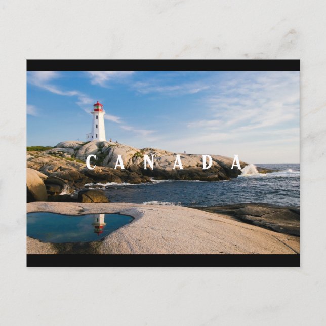 Carte Postale Le phare - salutations du Canada (Devant)