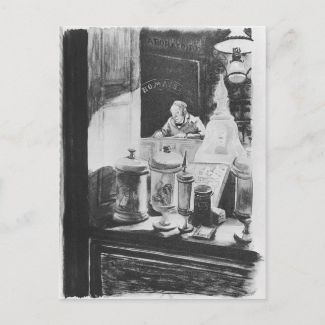 Carte Postale Le pharmacien Homais (Devant)