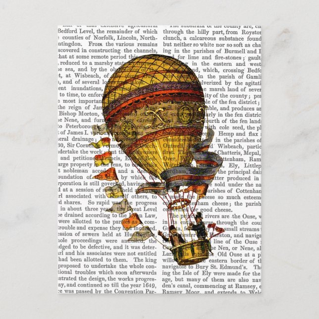 Carte Postale Le Pilote Hot Air Balloon (Devant)