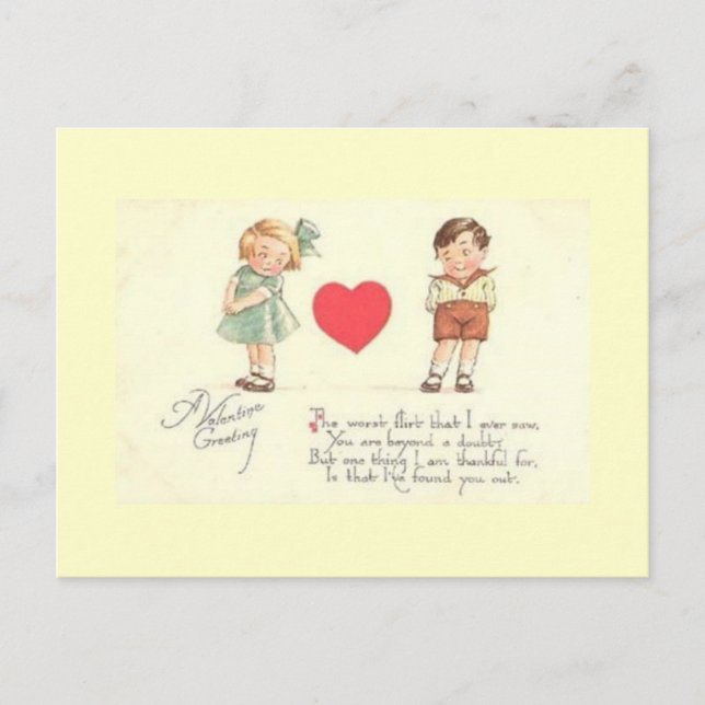 Carte Postale Le pire salut de Flirt Valetine (Devant)