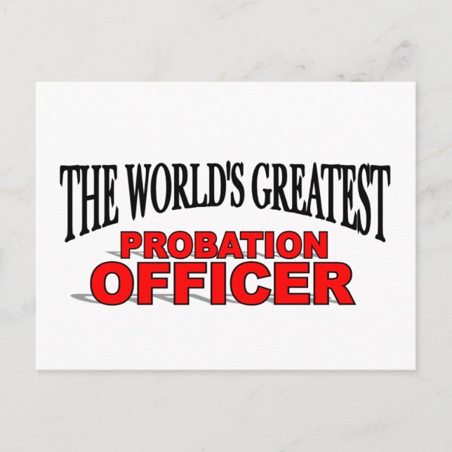 Carte Postale Le plus grand agent de probation du monde (Devant)