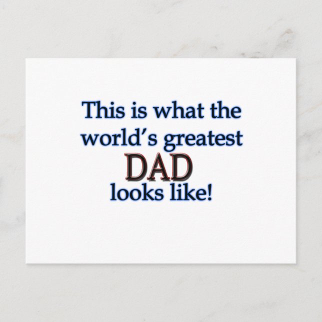 Carte Postale Le plus grand papa du monde (Devant)