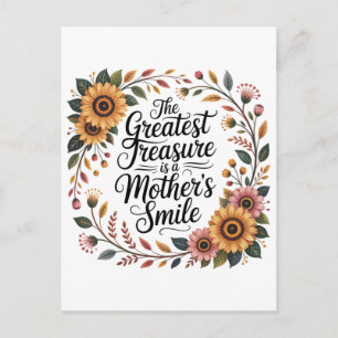 Carte Postale Le plus grand trésor est le sourire d'une mère