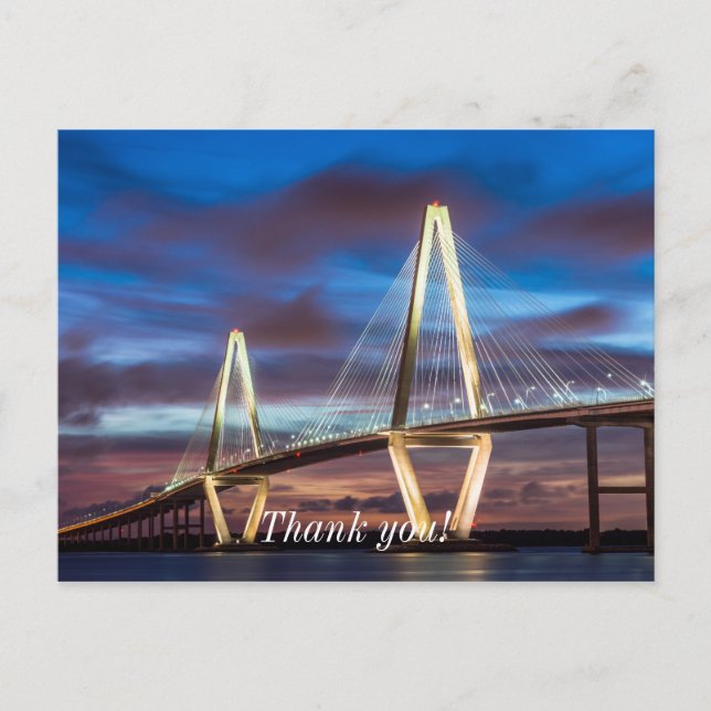 Carte Postale Le Pont Arthur Ravenel La Nuit (Devant)