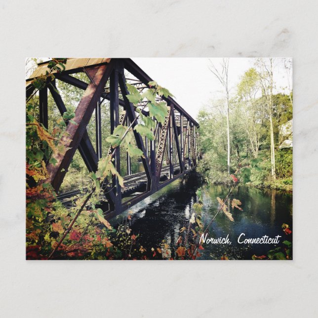 Carte Postale Le pont chez Yantic tombe Norwich, le Connecticut (Devant)