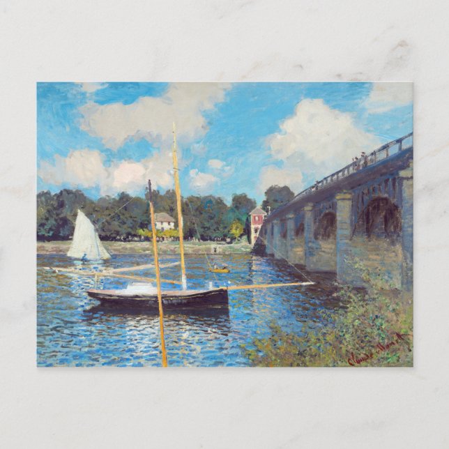 Carte Postale Le pont d'Argenteuil par Claude Monet (Devant)