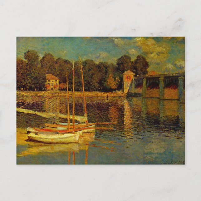 Carte Postale Le pont d'Argenteuil par Claude Monet (Devant)