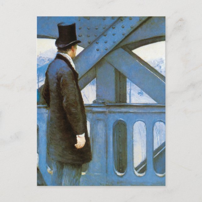 Carte Postale Le Pont de l'Europe par Gustave Caillebotte (Devant)
