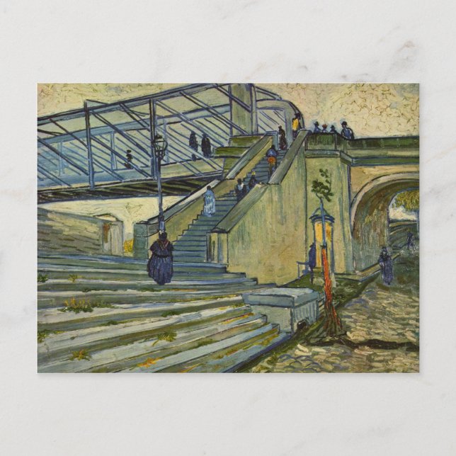 Carte Postale Le pont de Trinquetaille par Van Gogh (Devant)