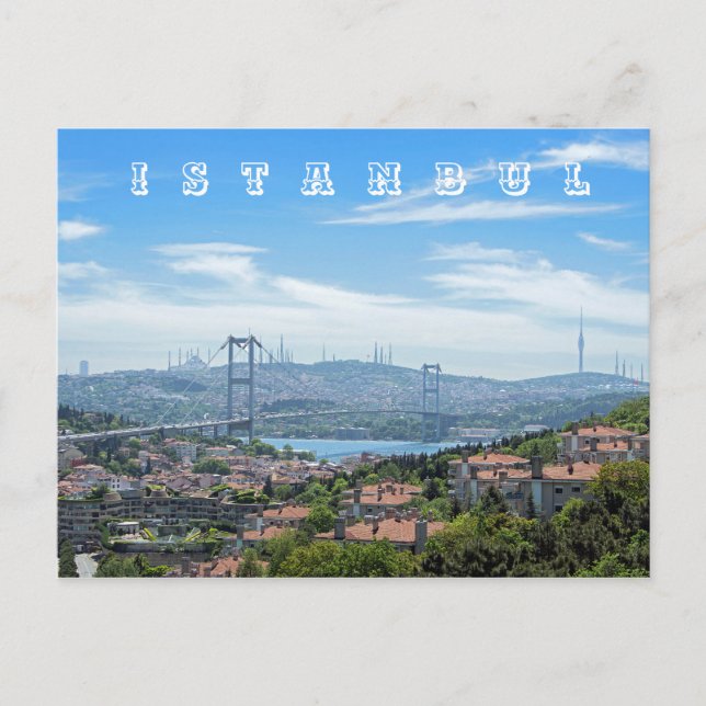 Carte Postale Le pont du Bosphore. 15 juillet Pont des Martyrs. (Devant)