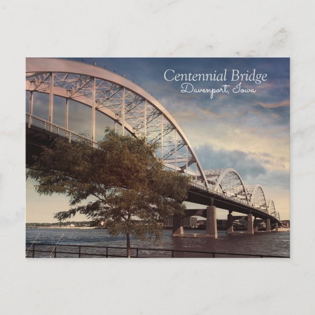 Carte Postale Le pont du Centenaire à Davenport, Iowa (Devant)