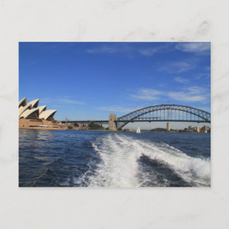 Carte Postale Le pont du port de Sydney et l'opéra à partir d'un