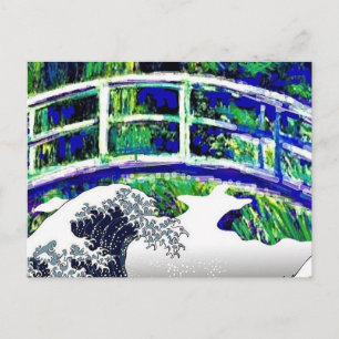 Carte Postale Le Pont Japonais, La Vague, La Parodie Des Beaux A