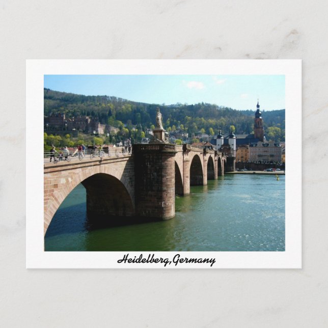 Carte Postale Le pont Karl-Theodor Heidelberg Allemagne (Devant)