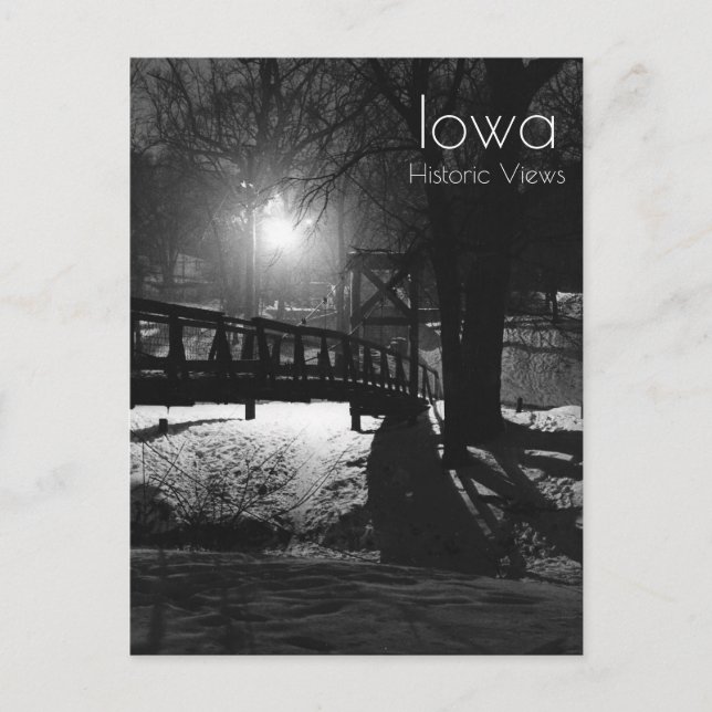 Carte Postale Le Pont Qui Tourne À Ames Iowa (Devant)