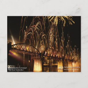 Carte Postale Le pont sur la rivière Kwai (vue nocturne)