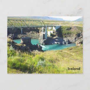 Carte Postale Le pont traversant la rivière de Skjálfandafljót,