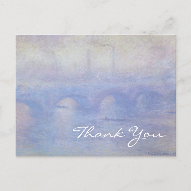 Carte Postale Le pont Waterloo de Monet (Devant)