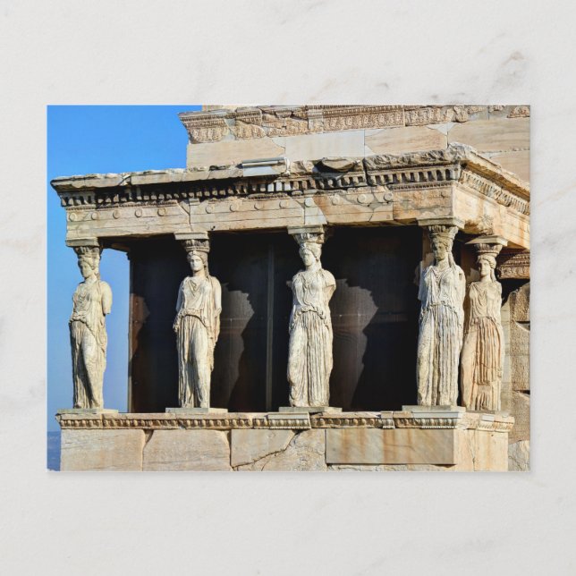 Carte Postale Le Porc Caryatid de l'Erechtheion à Athènes (Devant)
