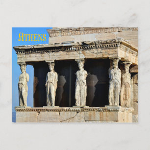 Carte Postale Le Porc Caryatid de l'Erechtheion à Athènes