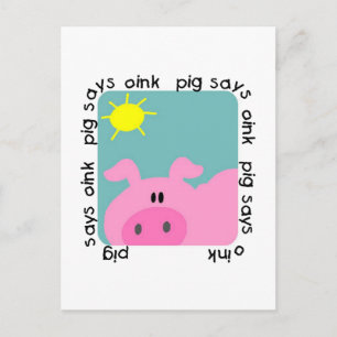 Carte Postale Le porc indique krouik-krouik des T-shirts et des