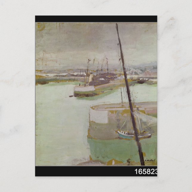 Carte Postale Le port de Honfleur, 1919 (Devant)