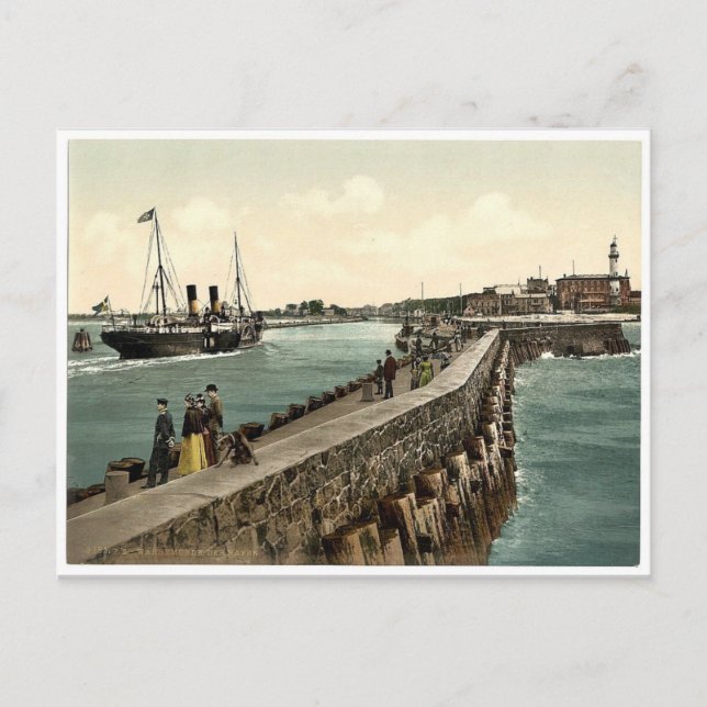 Carte Postale Le port, Warnemunde, Rostock, Mecklenburg-Schwer (Devant)