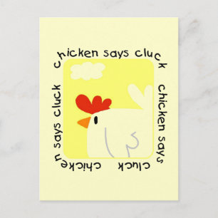Carte Postale Le poulet indique des T-shirts et des cadeaux de
