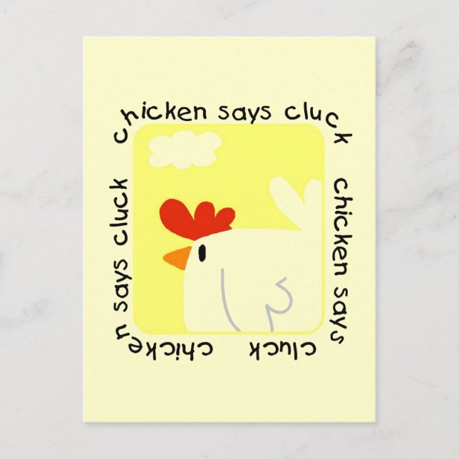 Carte Postale Le poulet indique des T-shirts et des cadeaux de (Devant)