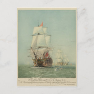 Carte Postale Le premier voyage du H.M.S. Victoire en 1778