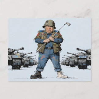 Carte Postale Le président américain dans le chaos